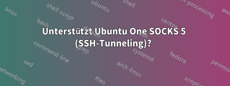 Unterstützt Ubuntu One SOCKS 5 (SSH-Tunneling)? 