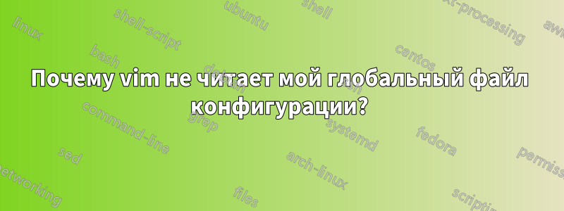 Почему vim не читает мой глобальный файл конфигурации?