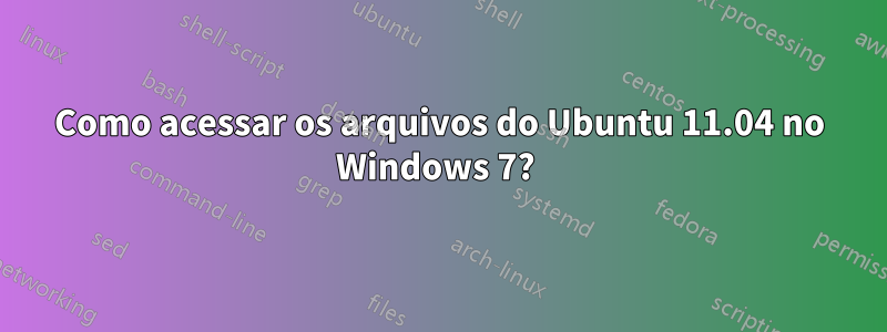 Como acessar os arquivos do Ubuntu 11.04 no Windows 7? 