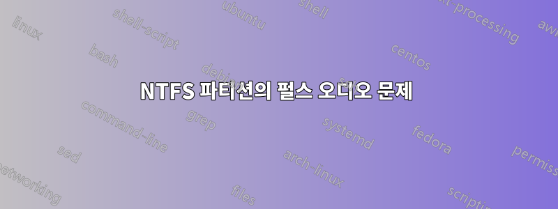 NTFS 파티션의 펄스 오디오 문제