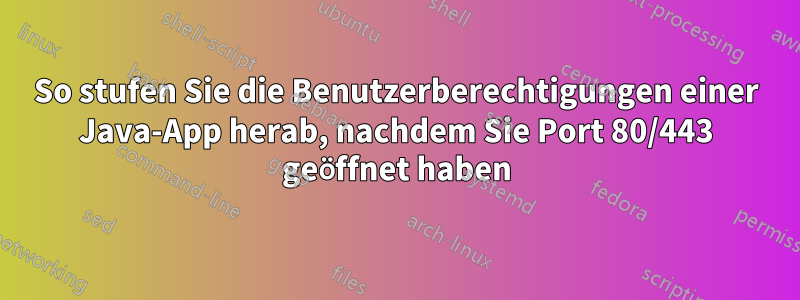 So stufen Sie die Benutzerberechtigungen einer Java-App herab, nachdem Sie Port 80/443 geöffnet haben