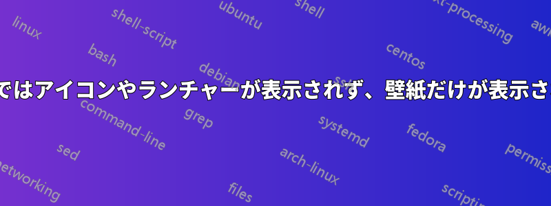 Unityではアイコンやランチャーが表示されず、壁紙だけが表示されます