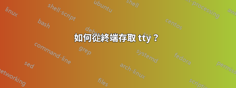 如何從終端存取 tty？