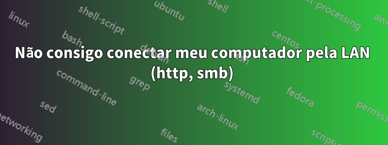 Não consigo conectar meu computador pela LAN (http, smb)