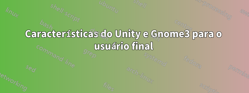 Características do Unity e Gnome3 para o usuário final