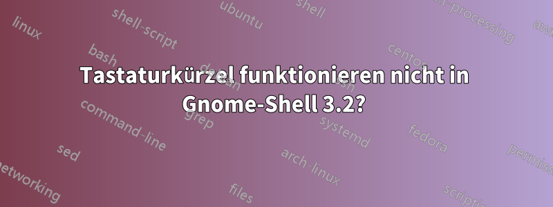 Tastaturkürzel funktionieren nicht in Gnome-Shell 3.2?