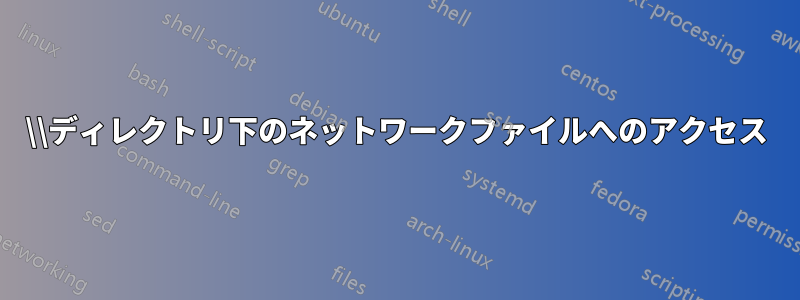 \\ディレクトリ下のネットワークファイルへのアクセス