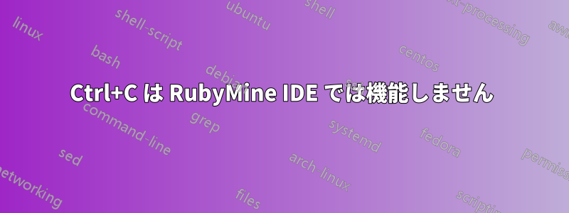 Ctrl+C は RubyMine IDE では機能しません