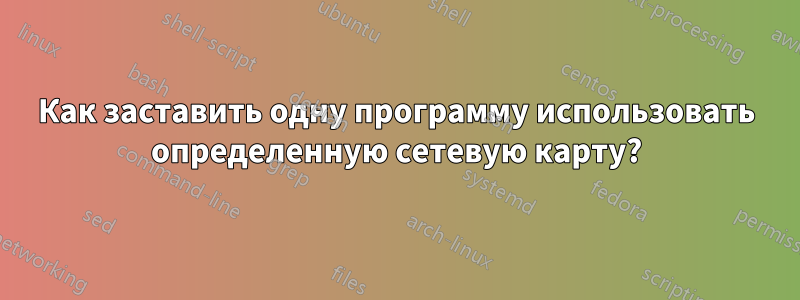 Как заставить одну программу использовать определенную сетевую карту?