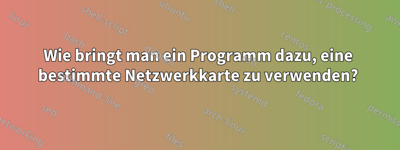 Wie bringt man ein Programm dazu, eine bestimmte Netzwerkkarte zu verwenden?