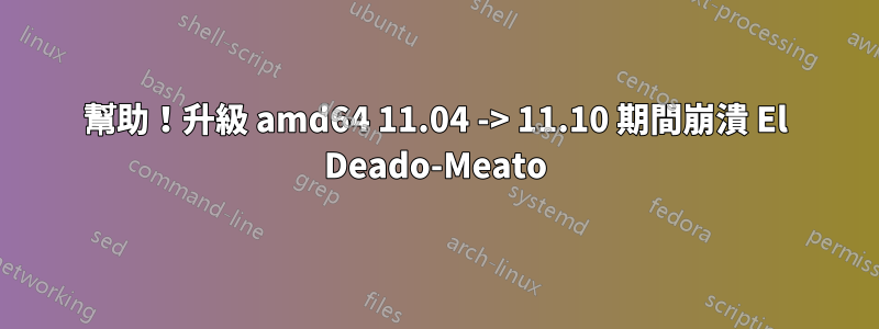 幫助！升級 amd64 11.04 -> 11.10 期間崩潰 El Deado-Meato