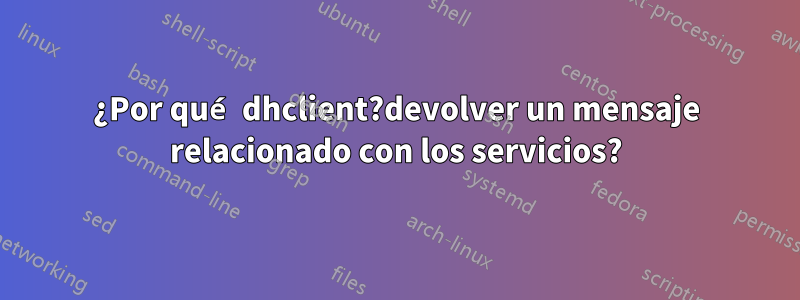 ¿Por qué dhclient?devolver un mensaje relacionado con los servicios?