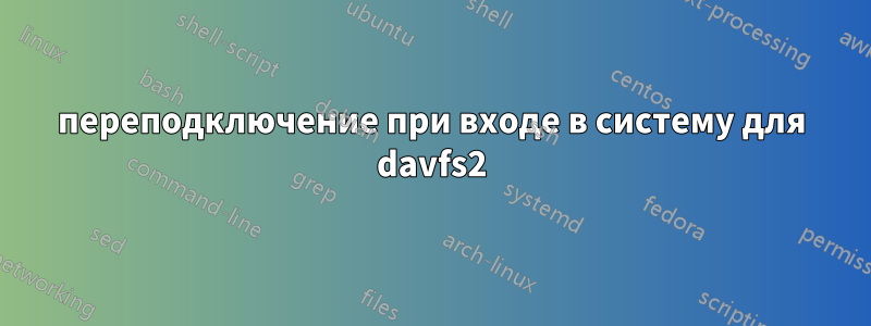 переподключение при входе в систему для davfs2