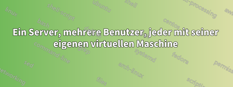 Ein Server, mehrere Benutzer, jeder mit seiner eigenen virtuellen Maschine