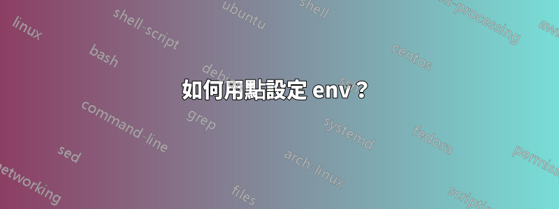 如何用點設定 env？