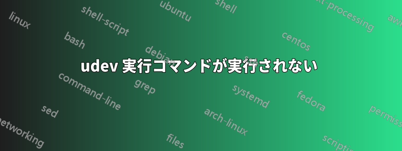 udev 実行コマンドが実行されない