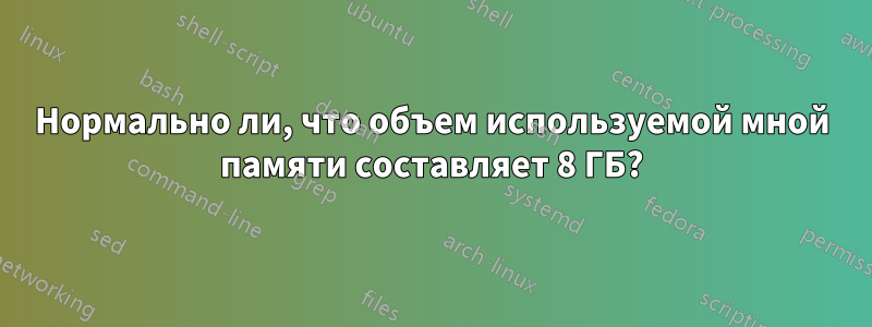 Нормально ли, что объем используемой мной памяти составляет 8 ГБ?