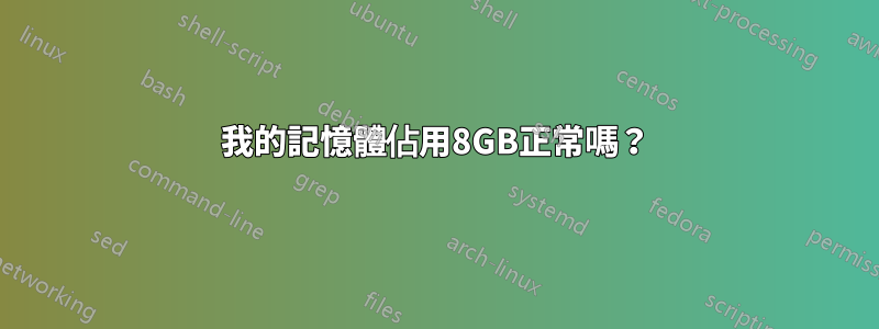 我的記憶體佔用8GB正常嗎？