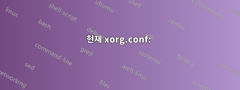 현재 xorg.conf: