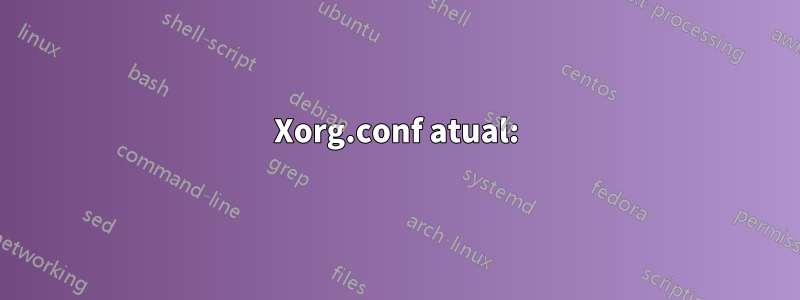 Xorg.conf atual: