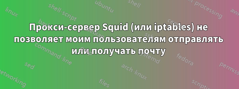 Прокси-сервер Squid (или iptables) не позволяет моим пользователям отправлять или получать почту