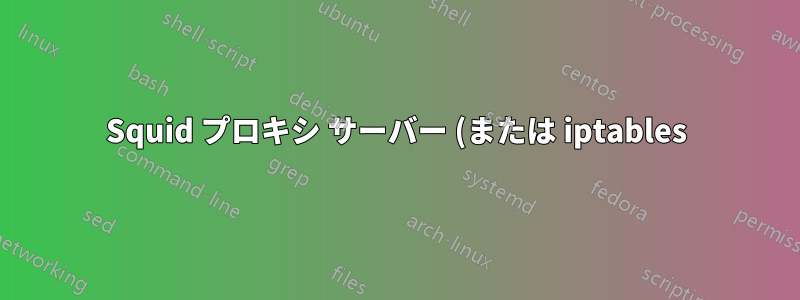 Squid プロキシ サーバー (または iptables) では、ユーザーがメールを送受信できません。