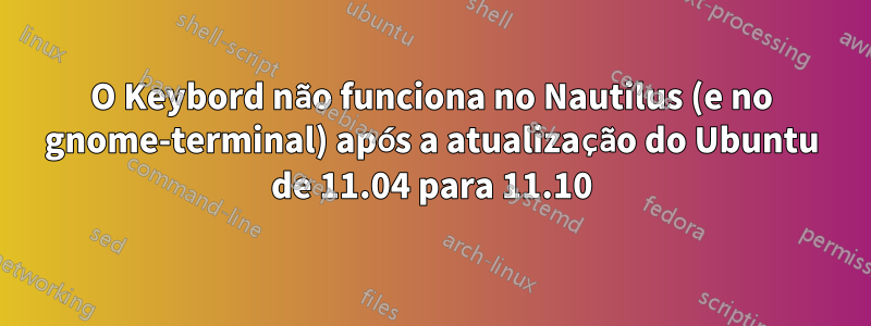 O Keybord não funciona no Nautilus (e no gnome-terminal) após a atualização do Ubuntu de 11.04 para 11.10