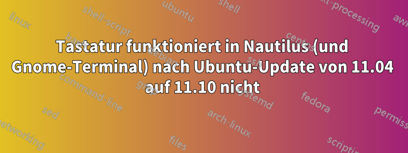 Tastatur funktioniert in Nautilus (und Gnome-Terminal) nach Ubuntu-Update von 11.04 auf 11.10 nicht