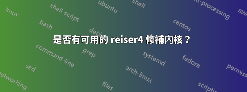 是否有可用的 reiser4 修補內核？