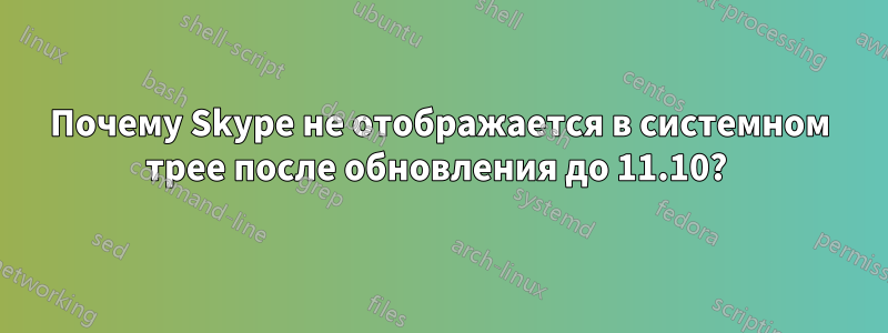 Почему Skype не отображается в системном трее после обновления до 11.10? 