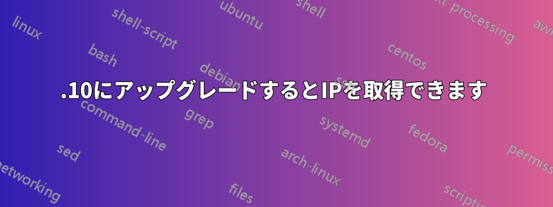 11.10にアップグレードするとIPを取得できます