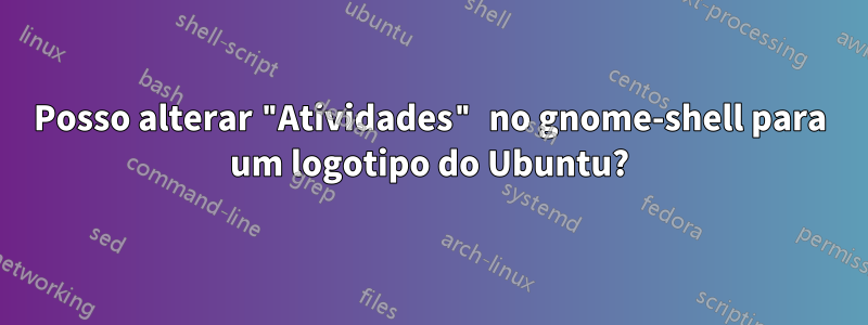 Posso alterar "Atividades" no gnome-shell para um logotipo do Ubuntu?