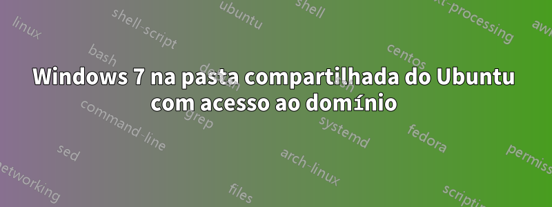 Windows 7 na pasta compartilhada do Ubuntu com acesso ao domínio