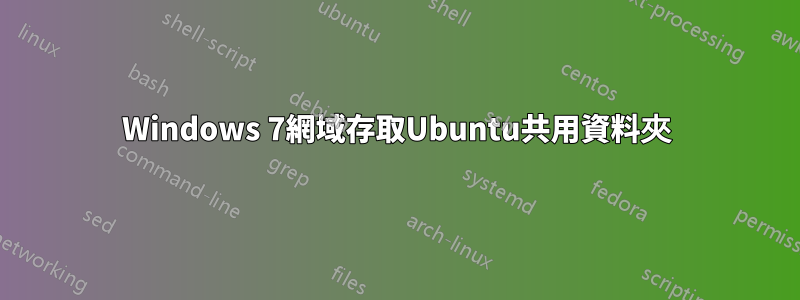 Windows 7網域存取Ubuntu共用資料夾