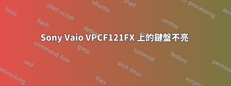 Sony Vaio VPCF121FX 上的鍵盤不亮