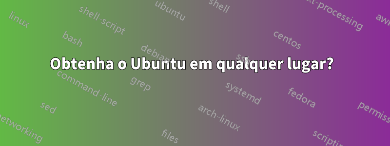 Obtenha o Ubuntu em qualquer lugar? 