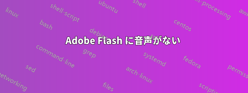 Adobe Flash に音声がない