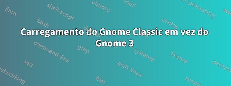 Carregamento do Gnome Classic em vez do Gnome 3