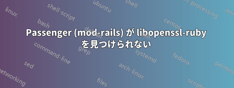 Passenger (mod-rails) が libopenssl-ruby を見つけられない