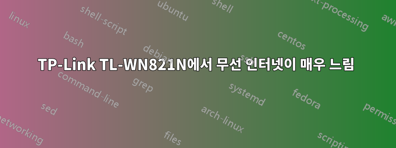 TP-Link TL-WN821N에서 무선 인터넷이 매우 느림