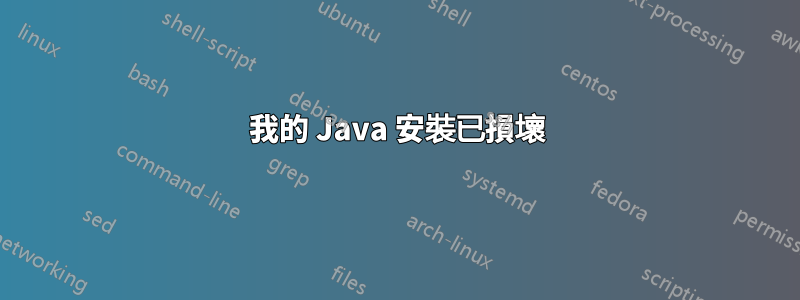 我的 Java 安裝已損壞