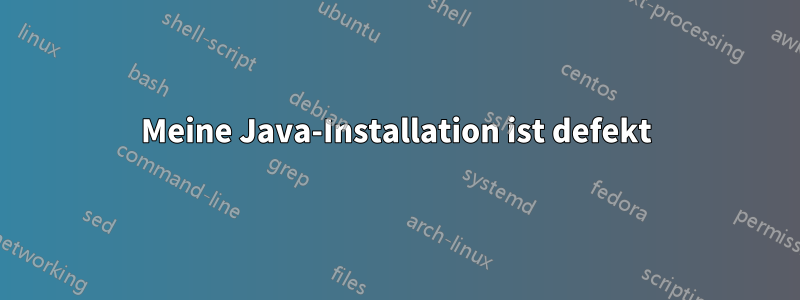 Meine Java-Installation ist defekt