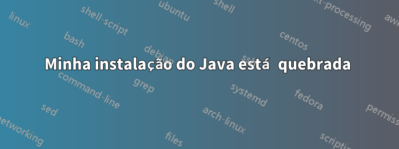 Minha instalação do Java está quebrada