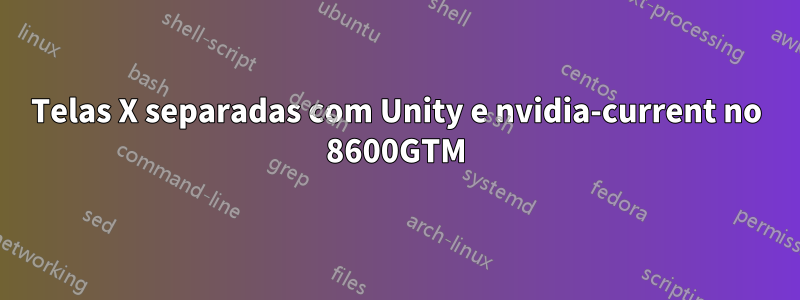 Telas X separadas com Unity e nvidia-current no 8600GTM