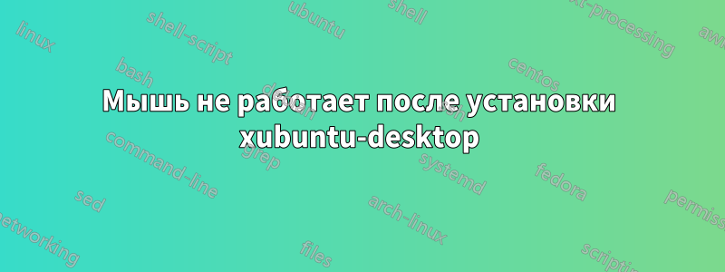 Мышь не работает после установки xubuntu-desktop