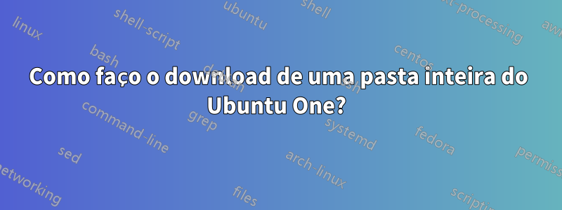 Como faço o download de uma pasta inteira do Ubuntu One? 