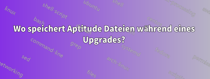 Wo speichert Aptitude Dateien während eines Upgrades?