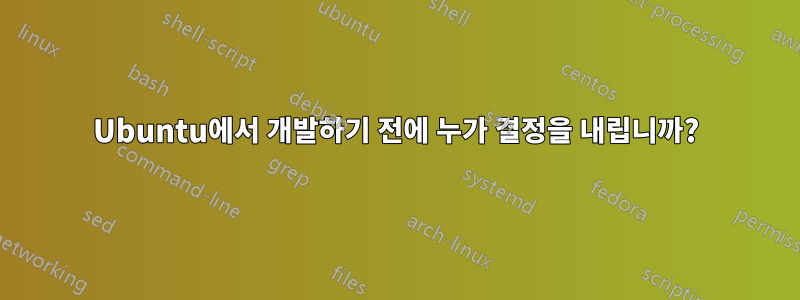 Ubuntu에서 개발하기 전에 누가 결정을 내립니까?