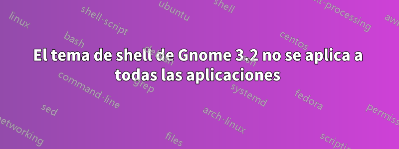 El tema de shell de Gnome 3.2 no se aplica a todas las aplicaciones