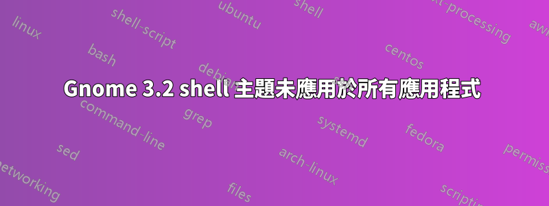 Gnome 3.2 shell 主題未應用於所有應用程式